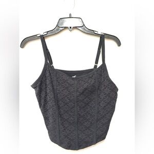 Hollister Black cropped Tank